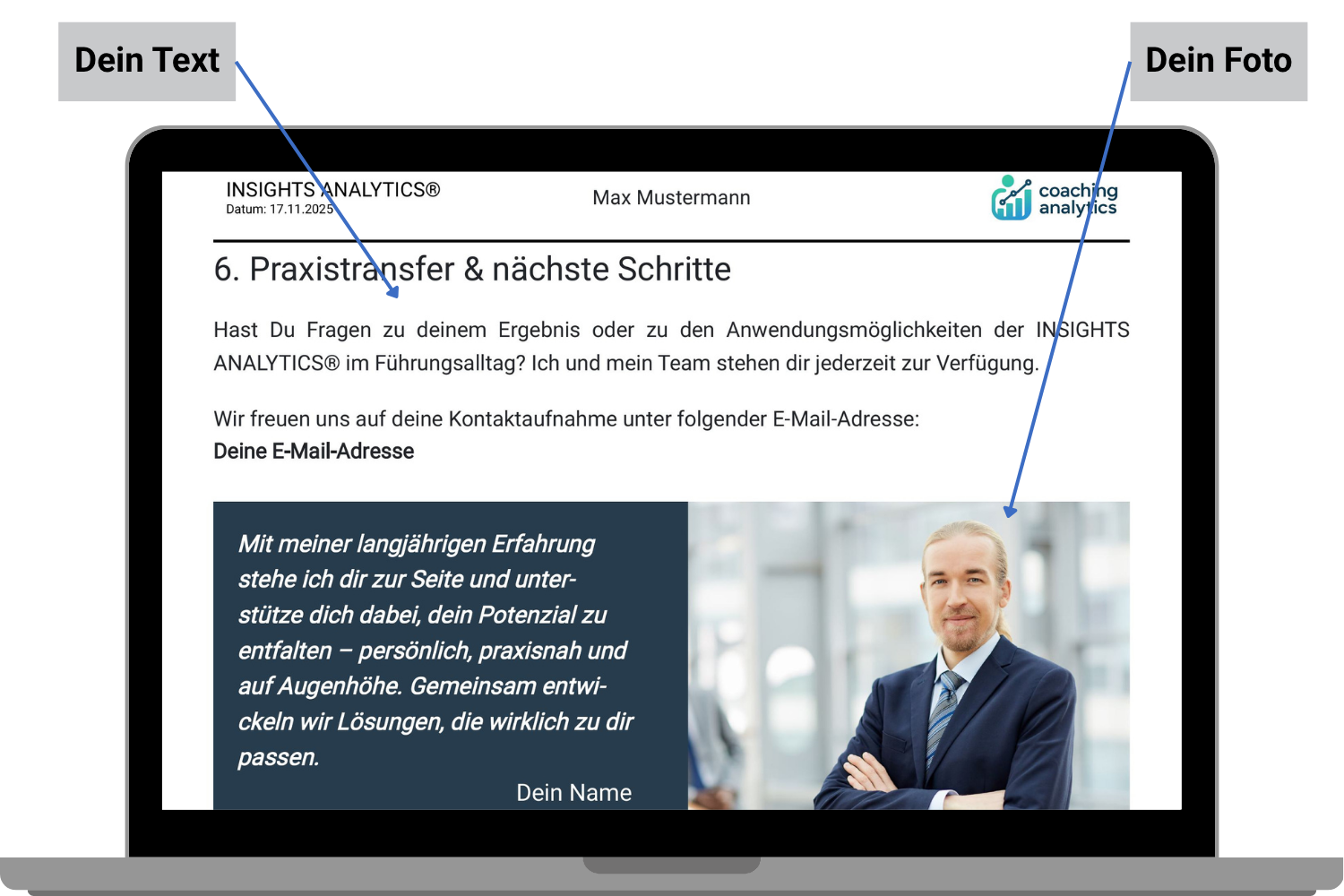1 individuell angepasste Abschlusseite zu deinem Angebot